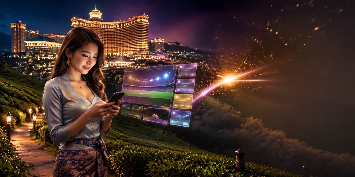 Pemain di Genting Highlands mengunakan aplikasi kasino mudah alih minion88 bergaya Melayu