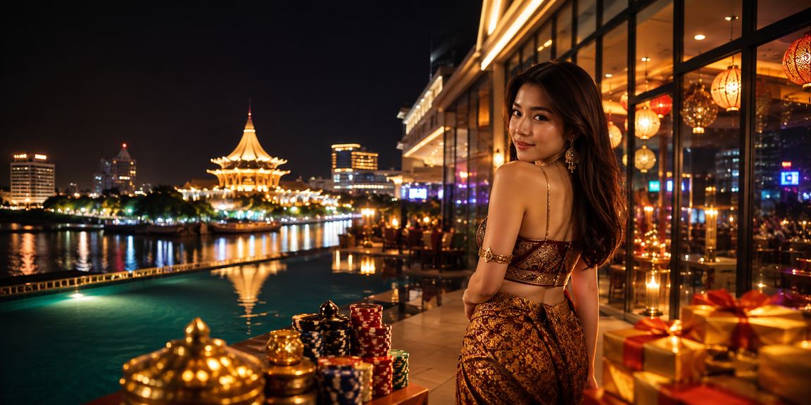 Pemain Kuching membuat pertaruhan kasino gaya Melayu di platform minion88 melalui telefon